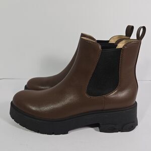 NEW Coach Reid Walnut Leather Bootie CM588 Womens Size 10 B